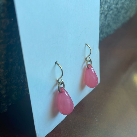Pink drop earrings - Picture 2 of 7